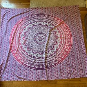 Pink and purple tapestry
